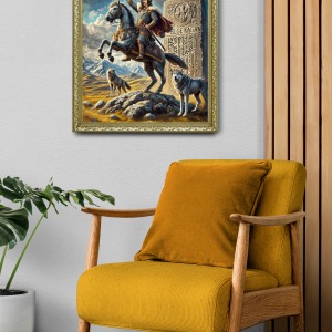 Bilge Kağan At Üstünde Tablo