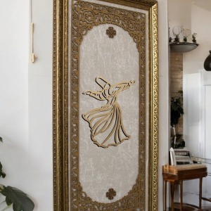 Semazen Hat Sanatı Tablo 40x80 Cm