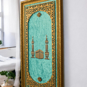 Kabe Desenli Hat Sanatı Tablo 40x80 cm